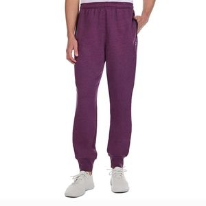 Champion Men's Drawcord Fleece Woven-Mix Sweatpants Jogger Plum Heather mens L